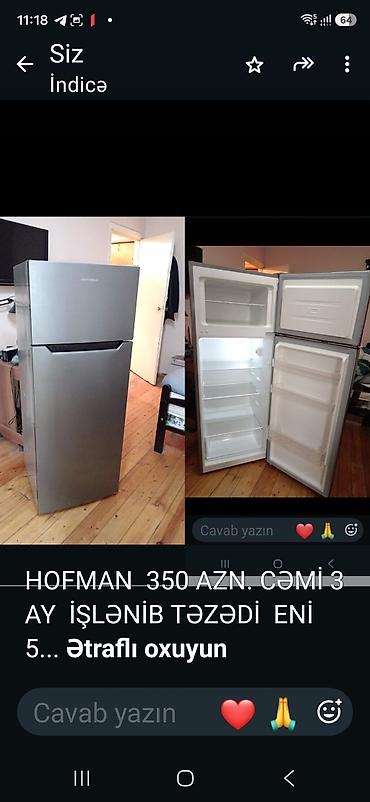Hoffmann iki kameralı soyuducu - Rəng: metalik/gümüşü - Yuxarıda