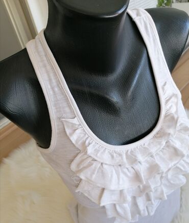 tank top majice: M (EU 38), Cotton, Single-colored, color - White