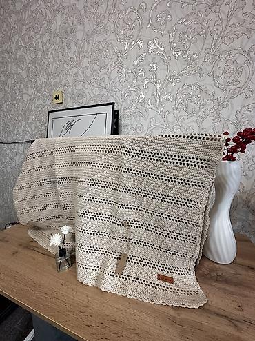 Одеяла и пледы: Плед, Новый, Шерсть, Все сезоны, Вязаный — 6