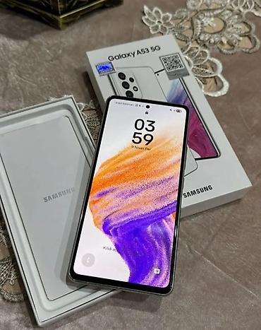 adabdır: Samsung Galaxy A53 5G, 256 GB, rəng - Ağ, Barmaq izi — 1