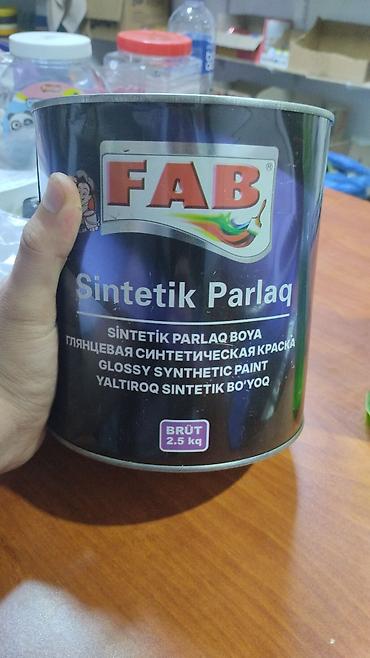 Dekorativ boyalar: FAB Sintetik Parlaq Boya – 2.5 kq (brüt) - Növ: Sintetik əsaslı — 1