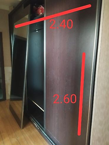 standard qapi olculeri: İşlənmiş, 3 qapılı, Güzgülü, Qəhvəyi, Taxta, Kupe, Düz dolab — 1