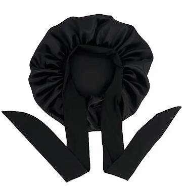 Saten saç boneti – gecə saç qoruyucu başlıq - Material: yumşaq və