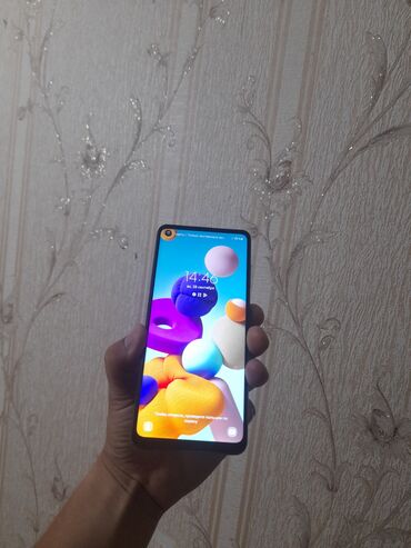 пэс 4: Samsung Galaxy A21S, Колдонулган, 32 ГБ, түсү - Көгүлтүр, 2 SIM