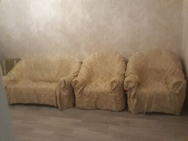 işlənmiş divan kreslo: İşlənmiş, Künc divan, 2 kreslo, Bazalı, Açılan