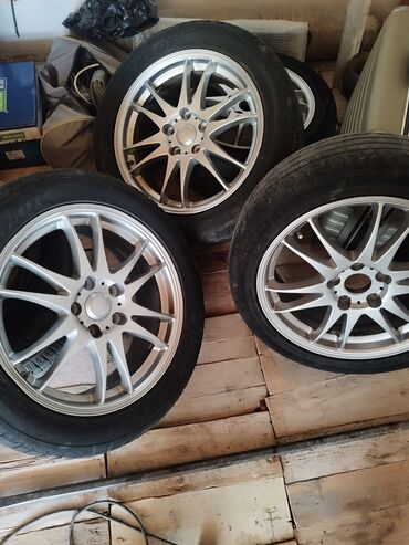 шина с дисками: Дөңгөлөктөр монтажда 225 / 50 / R 17, Жай, Комплект, Жеңил унаалар, Куйма, тешиктери - 5