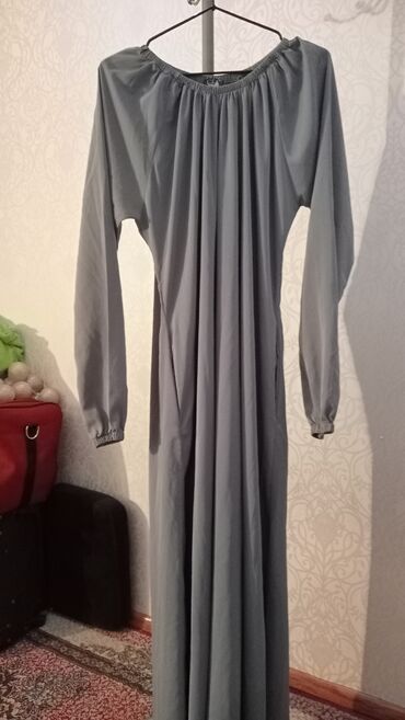 штапельный узбекские платья из штапеля: Повседневное платье, Made in KG, Лето, Длинная модель, Шелк, Трапеция