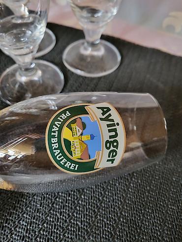 Čaše: Case nove,vintaz kristal Ayinger za pivo. Nemacke kristalne case — 12