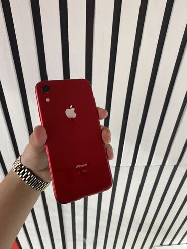 IPhone Xr, Б/у, 128 ГБ, Красный, Зарядное устройство, Защитное стекло, В рассрочку, 79 %