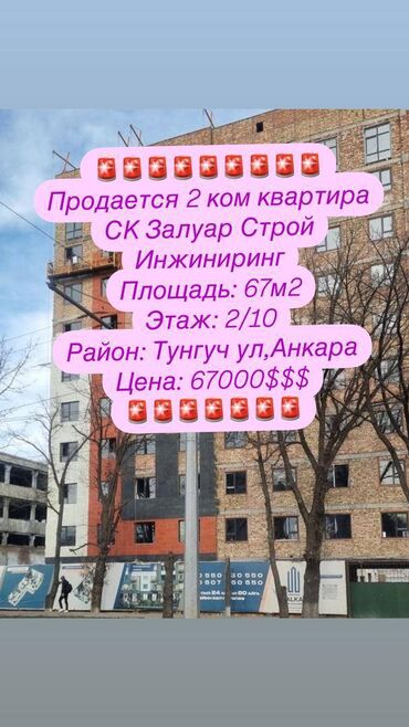 Продажа участков: 2 комнаты, 67 м², Элитка, 2 этаж, ПСО (под самоотделку)