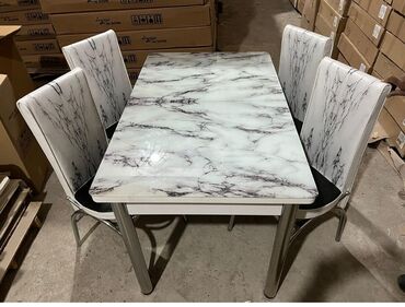 Masa və oturacaq dəstləri: Mətbəx üçün, Yeni, Açılan, Dördbucaq masa, 4 stul — 7