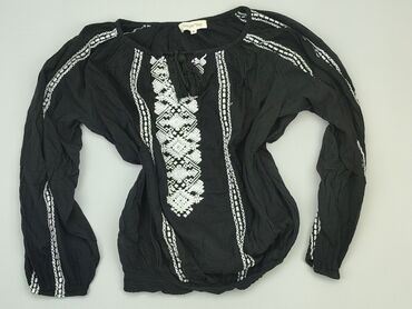 czarne bluzki z długim rękawem zara: Blouse, S (EU 36), condition - Good