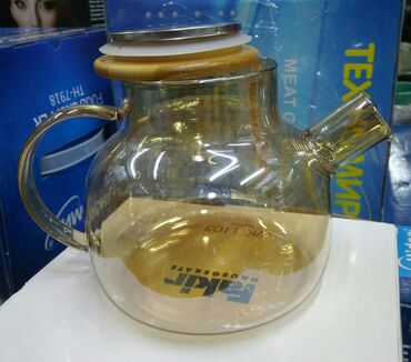 Чайник заварочный стеклянный бамбук 1л назначение: для воды, чая и