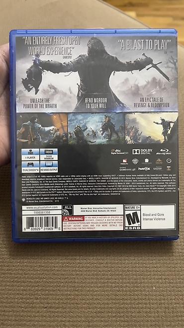 shadow: PS4 oyunu: Middle-earth: Shadow of Mordor (Blu-ray disk, rəsmi qutu — 3