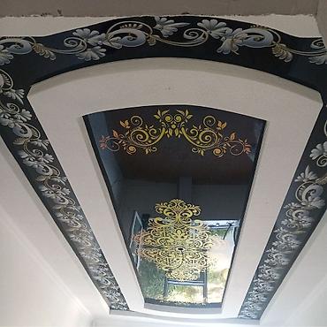 Натяжной потолок: Натяжной потолок жасайбыз тез жана сапаттуу 3D 1кв ом гланцывый 1кв — 19