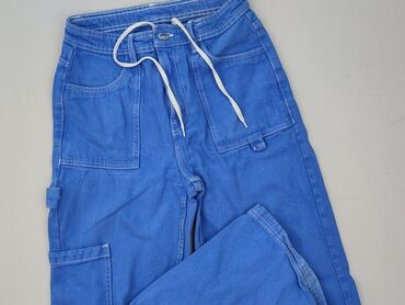 brązowe spodnie woskowane stradivarius: Cargo for women, size S (EU 36)