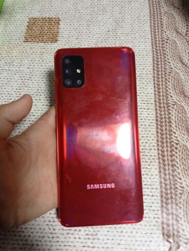 плисос ош: Samsung Galaxy A51, Б/у, 64 ГБ, цвет - Красный