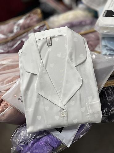 Пижамы: Шелковая пижама - Модель: классический комплект из атласного шелка с — 6