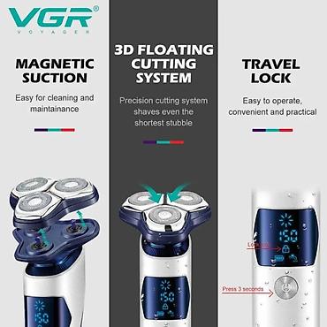 akümülatör: №: 8430 Məhsulun adı: Elektrik ülgüc VGR V-328 3 başlıq IPX7 Ağ Brend — 4
