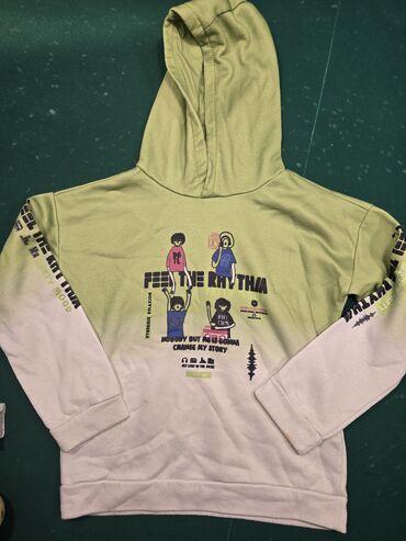 Koftalar, sviterlər: Uşaq üçün 4 ədəd sweatshirt/hoodie dəsti 1) Ağ sweatşört, sarı — 10