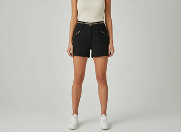 krótkie spodenki damskie z wysokim stanem duże rozmiary: Shorts for women, size S