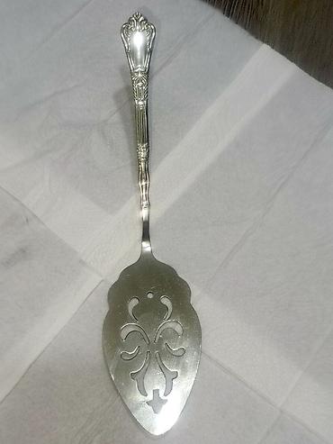 paslanmayan polad: Metal tort/piroq spatulası – klassik dizayn melxior üstü gümüş - — 1
