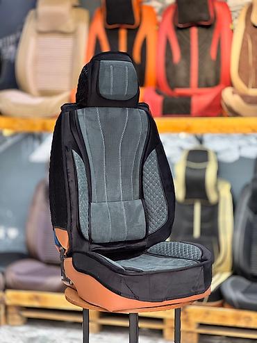 Чехлы и накидки на сиденья: Чехлы Алькантара, С подушкой, цвет - Черный, Новый, Бесплатная доставка, Платная доставка, Самовывоз — 9