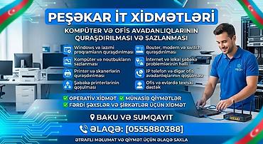 Peşəkar İT xidmətləri – kompüter və ofis avadanlıqlarının
