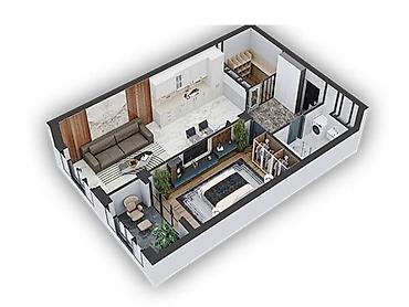 60: 2 комнаты, 61 м², Асанбай мкр 6 этаж — 2