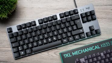 клавиатура для пабж: Logitech K835 TKL Red Switch (черный и белый)