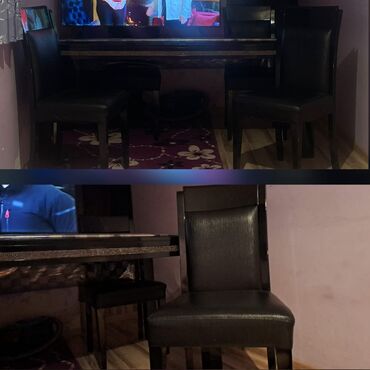 раскладные стулья: Qonaq otağı üçün, İşlənmiş, Kvadrat masa, 6 stul