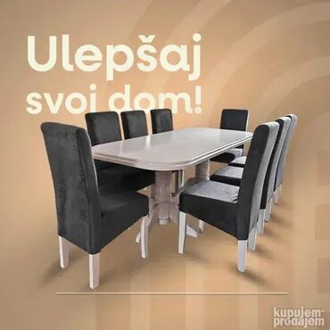 krevetac kp: 🍽️ Trpezarijski sto i stolice 3 – Klasična elegancija za vaš dom! 🍽️