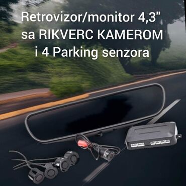 Vozila: Cena 7700 din Retorvizor/monitor 4.3 inca+ + 4 senzora KT-RPS707