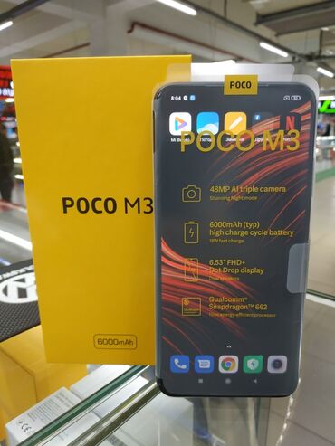 poco m3 цена в бишкеке 64 гб: Продаю poco m3 4/64 ёмкость аккумулятора 6000 камера 48 мр процессор