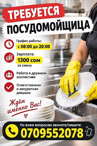 Требуется Посудомойщик, Оплата: Ежедневно at lalafo.kg Требуется Посудомойщик, Оплата: Ежедневно