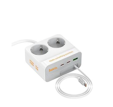 iphone cable: 🔌 УДЛИНИТЕЛЬ-СОКЕТ VANNHUTEMB HOCO AC28 DESCANSO (2 ROЗЕТКИ + 3×USB-C — 3