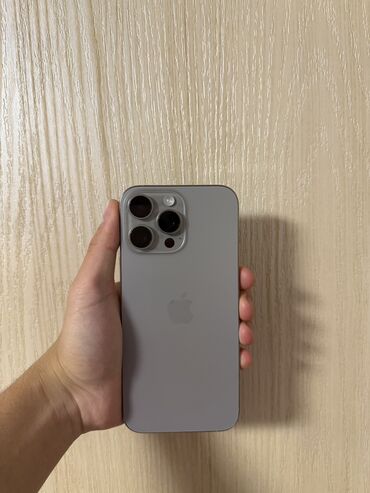 айфон балыкчы: IPhone 16 Pro Max, Колдонулган, 1 ТБ, Natural Titanium, Кабель, Куту, 100 %