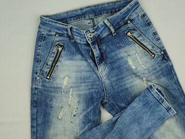 legginsy w kwiaty damskie: Jeansy damskie, rozmiar S