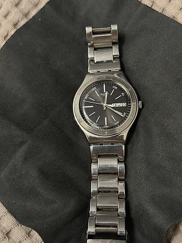 серебром: Классические часы часы, Swatch, Серебро, Швейцария, Водонепроницаемые, Унисекс, Б/у — 2