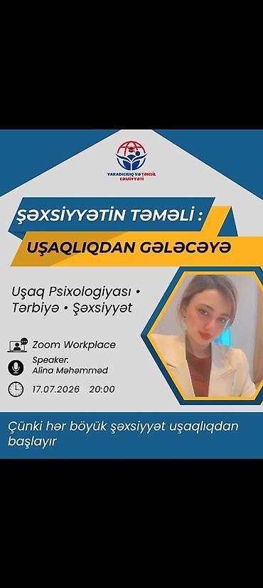 Şəxsiyyətin Təməli: Uşaqlıqdan Gələcəyə – onlayn tədbir Mövzular: -