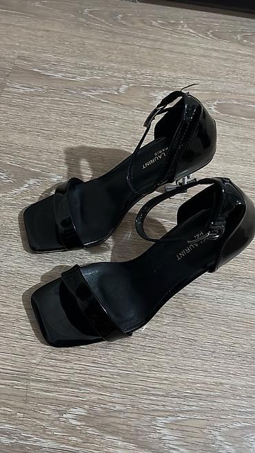 сен лоран: Босоножки, 35.5, Yves Saint Laurent, Новый, цвет - Черный, Платная доставка, Самовывоз — 4