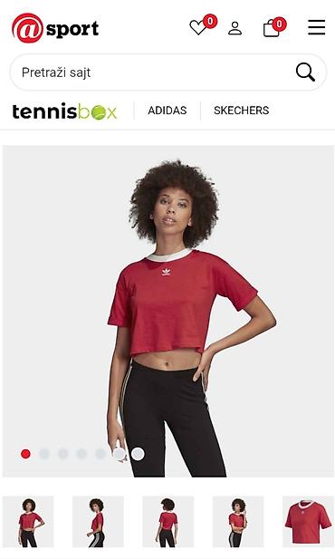 Ženska majica adidas CROP TOP - Kroj: kratka (crop), ravnog pada — 5