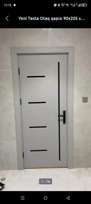 qapi bezekleri: Qonaq otağı üçün Yeni Otaq qapısı 90x205 sm Naliçnik ilə, Zəmanətli, Ödənişli quraşdırma, Pulsuz çatdırılma — 9