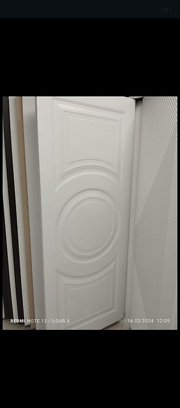 ağ qapı: 4luk mdf, kraska otaq qapıları. Ağ rəngli daxili qapı – klassik — 6