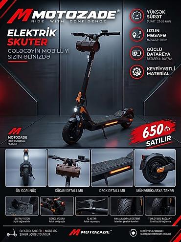 MOTOZADE Elektrik Skuter – şəhər mobilliyi üçün peşəkar həll Texniki