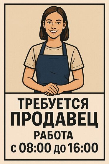 учитель информатики и математику: Вакансия: продавец График работы: с 08:00 до 16:00. Ищем сотрудника