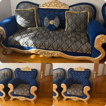 диваны в баку: İşlənmiş, Divan, 2 kreslo, Bazasız, Açılmayan