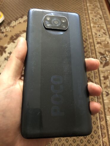 телефон cat: Poco X3 NFC, Б/у, 128 ГБ, цвет - Черный, 2 SIM