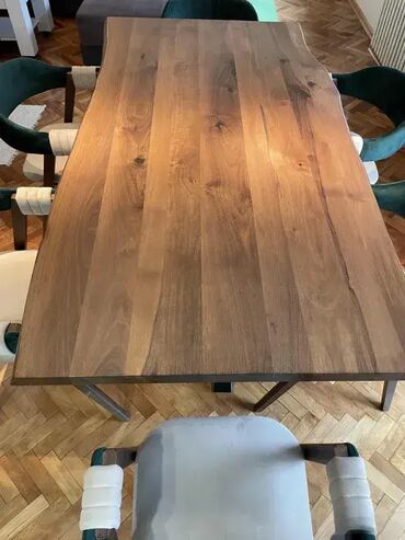 Stolovi: Trpezarijski sto orah hrast Stol je izrađen od drvenih ploča hrasta — 5