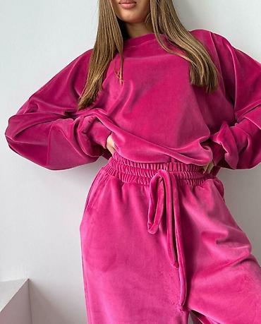 бан бан: Брючный костюм, Палаццо, Made in KG, Велюр, Осень-весна — 2